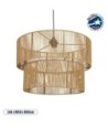 GLOBOSTAR® ROXXI 205-0020 Boho Κρεμαστό Φωτιστικό Οροφής με Ντουί 1 x E27 AC 220-240V IP20 - Μπεζ - M50 x Π50 x Υ36cm